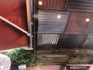 outdoor misting system cantina alley
